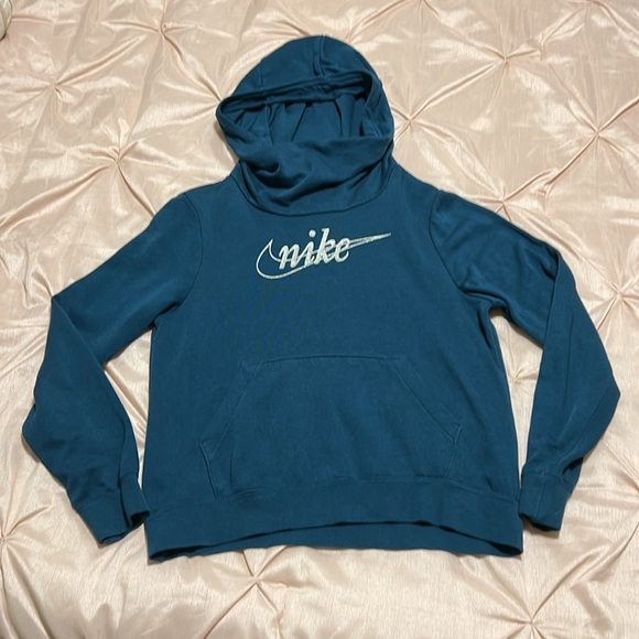 Nike Women's Dark Teal Cowl Neck Sweater - Picture 3 of 3